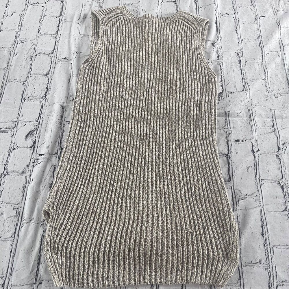 Madewell Marled Oatmeal Sweater Tank XS Ribbed Cotton Blend Sleeveless Preppy - Picture 4 of 4